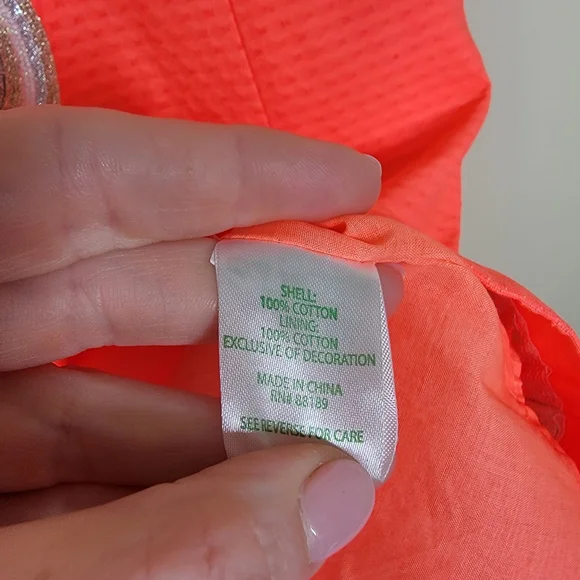 NWT Lilly Pulitzer Valli Shift Dress Cayene Coral Size 8 - Picture 5 of 6